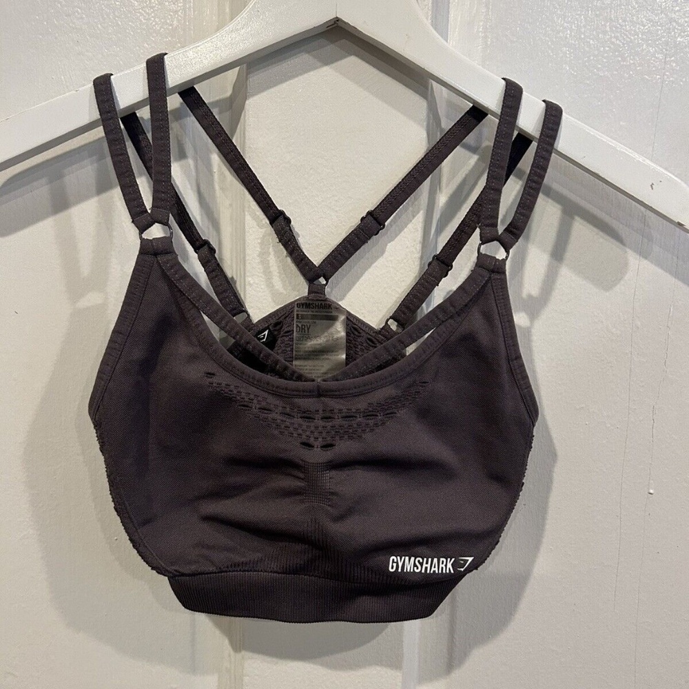 Gymshark Energy Seamless Gray Sports Bra Womens Workout Size Small S